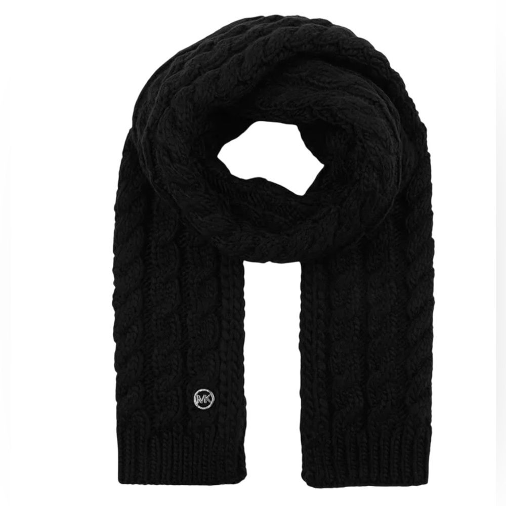 Michael Kors Black Knit Scarf - One Size